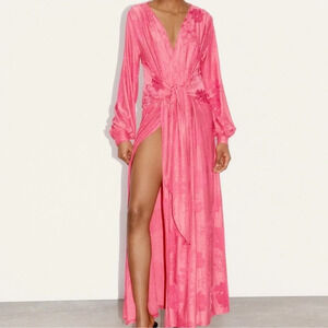 Zara Jacquard wrap Dress